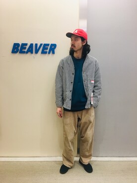 「スエット」｜「アイテム（カバーオール）」を使った、OGAWAさん（メンズ・175cm）の冬コーディネート