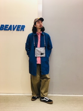 「is-ness（イズネス）のアイテム」を使った、OGAWAさん（メンズ・175cm）の春コーディネート