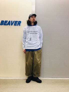 「is-ness（イズネス）のアイテム」を使った、OGAWAさん（メンズ・175cm）の春コーディネート