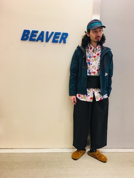 「and wander（アンドワンダー）のアイテム（ジャケット/アウター）」を使った、OGAWAさん（メンズ・175cm）の春コーディネート