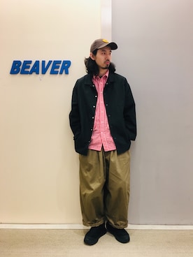 「is-ness（イズネス）のアイテム」を使った、OGAWAさん（メンズ・175cm）の春コーディネート