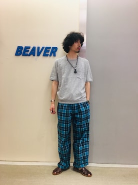 「Ambiente（アンビエンテ）のアイテム」を使った、OGAWAさん（メンズ・175cm）の春コーディネート