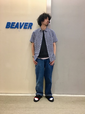 「Ambiente（アンビエンテ）のアイテム」を使った、OGAWAさん（メンズ・175cm）の春コーディネート