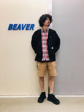 「and wander（アンドワンダー）のアイテム（ジャケット/アウター）」を使った、OGAWAさん（メンズ・175cm）の春コーディネート