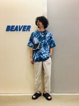 「HOKA（ホカ）のHOKA ONE ONE/ホカ オネオネ　ORA RECOVERY SLIDE（サンダル）」を使った、OGAWAさん（メンズ・175cm）の春コーディネート