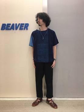 「FUNSET OF ART（ファンセットオブアート）のアイテム」を使った、OGAWAさん（メンズ・175cm）の夏コーディネート