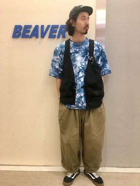 「is-ness（イズネス）のアイテム」を使った、OGAWAさん（メンズ・175cm）の夏コーディネート