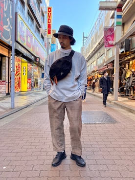 「CHUMS（チャムス）のアイテム（スウェット）」を使った、OGAWAさん（メンズ・175cm）の冬コーディネート