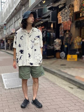 「TIGRE BROCANTE（ティグルブロカンテ）のアイテム」を使った、OGAWAさん（メンズ・175cm）の夏コーディネート