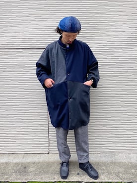 「BEAVER上野」｜「アイテム（ハンチング/ベレー帽）」を使った、OGAWAさん（メンズ・175cm）の秋コーディネート