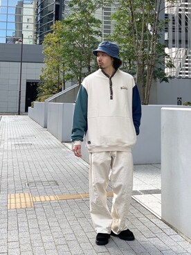 「COBRA CAPS（コブラキャップス）のアイテム（帽子）」を使った、OGAWAさん（メンズ・175cm）の冬コーディネート
