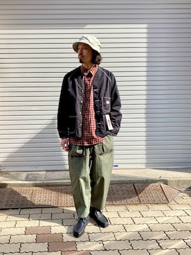「COBRA CAPS（コブラキャップス）のアイテム（帽子）」を使った、OGAWAさん（メンズ・175cm）の冬コーディネート