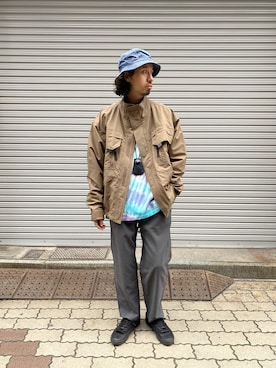 「MANASTASH（マナスタッシュ）のアイテム（キーケース/キーアクセサリー）」を使った、OGAWAさん（メンズ・175cm）の冬コーディネート