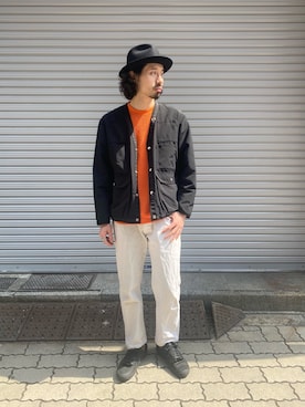 「BEAVER上野」｜「アイテム（ブルゾン）」を使った、OGAWAさん（メンズ・175cm）の春コーディネート