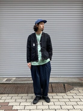 「BEAVER上野」｜「アイテム（ブルゾン）」を使った、OGAWAさん（メンズ・175cm）の春コーディネート
