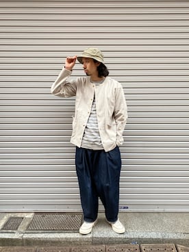 「COBRA CAPS（コブラキャップス）のアイテム」を使った、OGAWAさん（メンズ・175cm）の春コーディネート