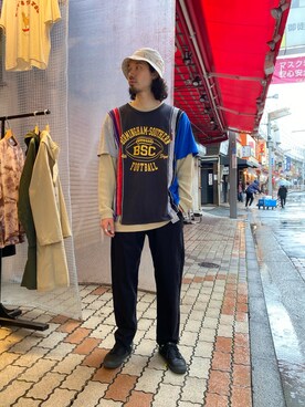 「AlexanderLeeChang（アレキサンダーリーチャン）のアイテム」を使った、OGAWAさん（メンズ・175cm）の春コーディネート