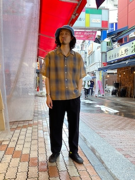 「COBRA CAPS（コブラキャップス）のアイテム」を使った、OGAWAさん（メンズ・175cm）の春コーディネート