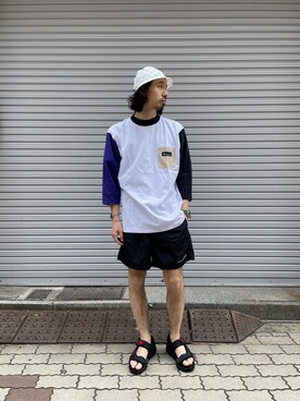 「MANASTASH（マナスタッシュ）のアイテム（シューズ）」を使った、OGAWAさん（メンズ・175cm）の春コーディネート