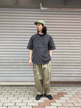 「AlexanderLeeChang（アレキサンダーリーチャン）のアイテム（キャップ）」を使った、OGAWAさん（メンズ・175cm）の春コーディネート