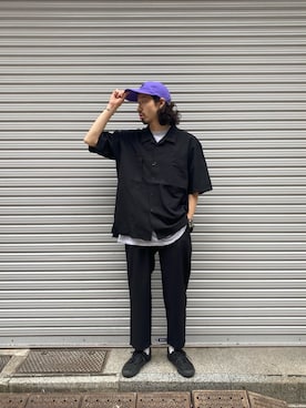 「Gramicci（グラミチ）のアイテム（トップス）」を使った、OGAWAさん（メンズ・175cm）の春コーディネート