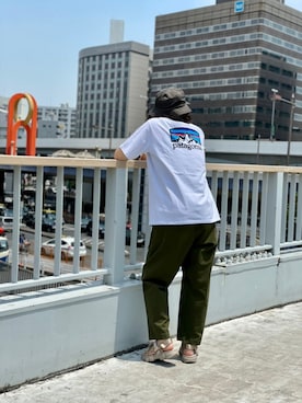 「meanswhile（ミーンズワイル）のアイテム」を使った、OGAWAさん（メンズ・175cm）の夏コーディネート