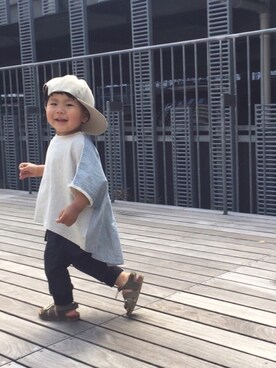 「UJU（ウジュ）のアイテム」を使った、kanatoさん（キッズ・80cm）の春コーディネート