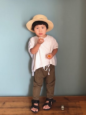 「UJU（ウジュ）のアイテム」を使った、kanatoさん（キッズ・90cm）の春コーディネート