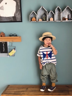 「bobochoses」｜「アイテム（その他）」を使った、kanatoさん（キッズ・90cm）の春コーディネート