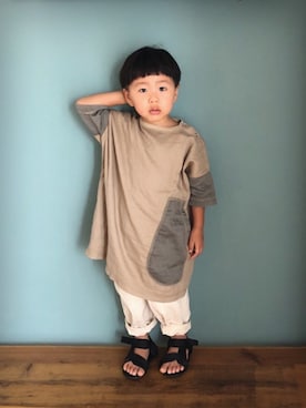 「UJU（ウジュ）のアイテム」を使った、kanatoさん（キッズ・90cm）の夏コーディネート