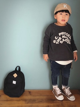「bobochoses」｜「アイテム（その他）」を使った、kanatoさん（キッズ・100cm）の春コーディネート
