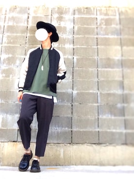 「Dr. Martens（ドクターマーチン）のDr.Martens (ドクターマーチン)/1461 3EYE GIBSON SHOES（その他シューズ）」を使った、バイオさん（メンズ・182cm）の冬コーディネート