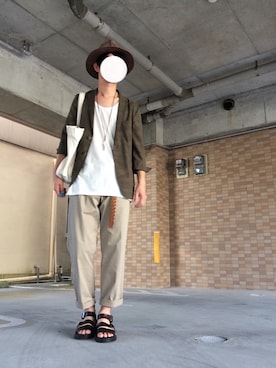 「LUCA/LADY LUCK LUCA（ルカ/レディラックルカ）のアイテム（シューズ）」を使った、バイオさん（メンズ・182cm）の夏コーディネート