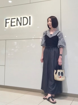 「Billiken（ビリケン）のアイテム」を使った、バンビさん（レディース・155cm）の夏コーディネート