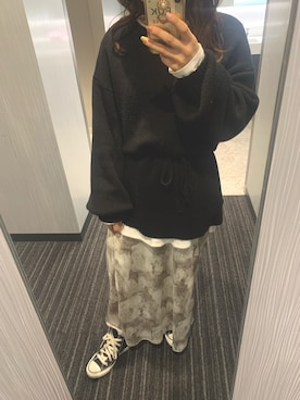 「CONVERSE（コンバース）のconverse コンバース ALL STAR HI オールスター ハイ 3206 BLACK(US)（スニーカー）」を使った、kaho.さん（レディース・149cm）の春コーディネート