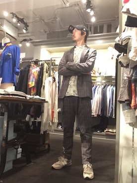 「ゆるコーデ」｜「アイテム（テーラードジャケット、その他）」を使った、Toshiyukiさん（メンズ・181cm）の夏コーディネート