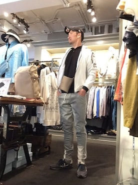 「ennerre（エネーレ）のアイテム」を使った、Toshiyukiさん（メンズ・181cm）の夏コーディネート