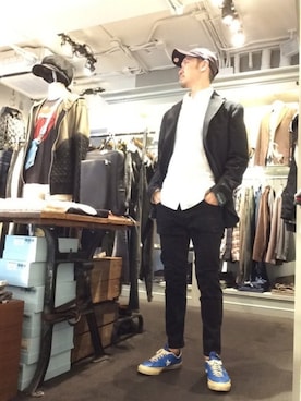 「ROYAL ROW（ロイヤル ロウ）のアイテム」を使った、Toshiyukiさん（メンズ・181cm）の秋コーディネート