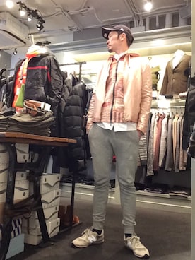 「Sweep!!（スウィープ）のアイテム」を使った、Toshiyukiさん（メンズ・181cm）の冬コーディネート