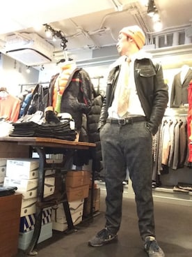 「Sweep!!（スウィープ）のアイテム」を使った、Toshiyukiさん（メンズ・181cm）の冬コーディネート