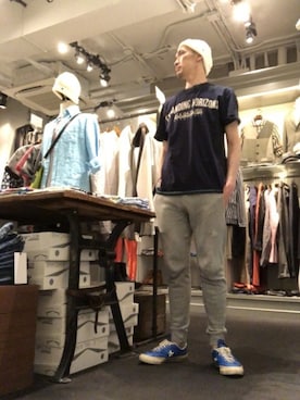 「CPH（シーピーエイチ）のアイテム（ニットキャップ/ビーニー）」を使った、Toshiyukiさん（メンズ・181cm）の夏コーディネート