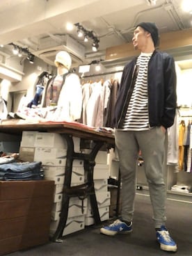 「CPH（シーピーエイチ）のアイテム（ニットキャップ/ビーニー）」を使った、Toshiyukiさん（メンズ・181cm）の夏コーディネート