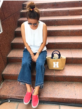 hazuさん（レディース・160cm）の夏コーディネート