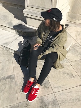 「SHARED EMODA（シェアードエモダ）のアイテム」を使った、hazuさん（レディース・160cm）の冬コーディネート