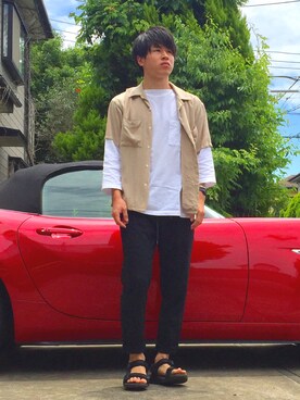 オレンジさん（メンズ・169cm）の夏コーディネート
