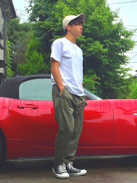 オレンジさん（メンズ・169cm）の夏コーディネート