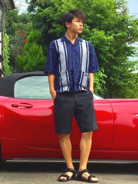 オレンジさん（メンズ・169cm）の夏コーディネート