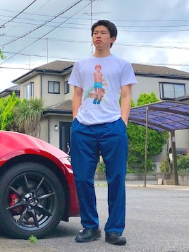 オレンジさん（メンズ・169cm）の夏コーディネート