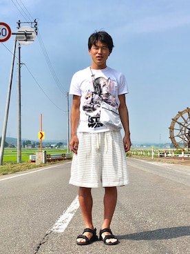 「Pilgrim（ピルグリム）のアイテム」を使った、オレンジさん（メンズ・169cm）の夏コーディネート