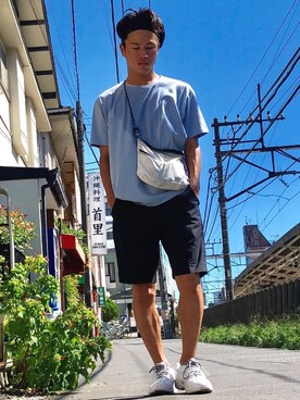 「Pilgrim（ピルグリム）のアイテム」を使った、オレンジさん（メンズ・169cm）の夏コーディネート